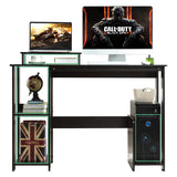 MINOSYS-Computer Desk-Study -PC-and-GDesk-with-Monitor Stand-and-Storage-Vanity Consoleaming-Corner Desk-Lightweight-and-Compact Computer Desk-Black