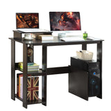 MINOSYS-Computer Desk-Study -PC-and-GDesk-with-Monitor Stand-and-Storage-Vanity Consoleaming-Corner Desk-Lightweight-and-Compact Computer Desk-Black