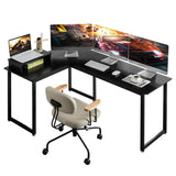 MINOSYS CDK-1805002 L-Shaped Desk - Computer Desk with Movable Monitor Stand